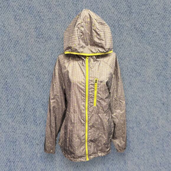 Columbia Women’s Gray Hooded Lightweight Rain Jacket - Size L - Picture 1 of 7